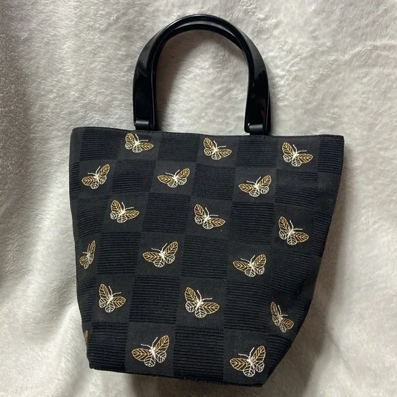 Vintage Talbots butterfly Mini tote bag with plastic handles. - Picture 2 of 13